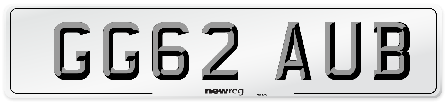 GG62 AUB Number Plate from New Reg